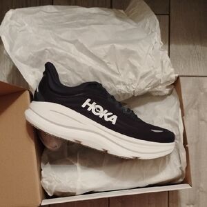 Hoka Men's Black and White Athletic Shoes